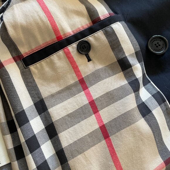 Burberry Navy Blue Trench coat size 50 - Picture 9 of 10